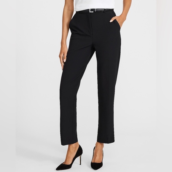 Express Editor Super High Waist Straight Ankle Pant - Picture 2 of 8